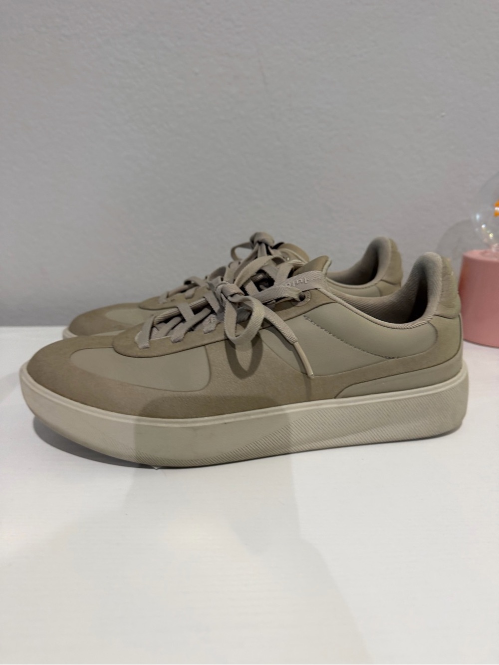 lululemon athletica Women's Neutral Taupe Lace-Up Sneakers